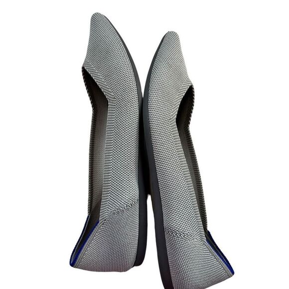 Rothy’s Women’s Knit Solid Light Grey Pointed Toe Flats Shoes Size 8.5 - Picture 8 of 9